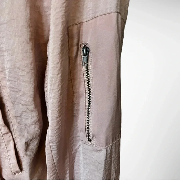 LIVING DOLL Pink Lightweight Bomber Jacket‎ With Floral Embroidery | EUC - Picture 5 of 5